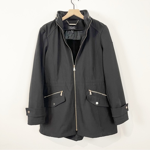 New Dennis Basso Water Resistant Bonded Jacket with Hidden Hood - Picture 6 of 15